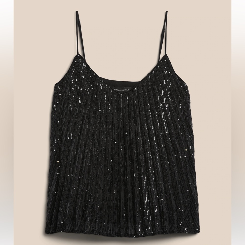 Banana Republic Pleated Sequin Camisole